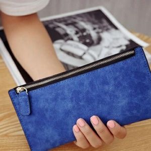 ❤ VELVET WOMAN'S ZIPPER WALLET CLUTCH